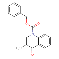 Chemical structure of benzyl 3-methyl-4-oxo-1,2,3,4-tetrahydroquinoline-1-carboxylate - CSSB03496562856