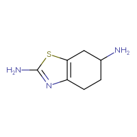 Chemical structure of 4,5,6,7-tetrahydro-1,3-benzothiazole-2,6-diamine - CSSB00011211902