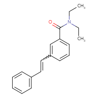 Chemical structure of N,N-diethyl-3-(2-phenylethenyl)benzamide - CSSB10507905471