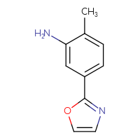 Chemical structure of 2-methyl-5-(1,3-oxazol-2-yl)aniline - CSSB00000693778