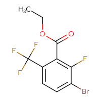 Chemical structure of ethyl 3-bromo-2-fluoro-6-(trifluoromethyl)benzoate - CSSB06630655577