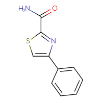 Chemical structure of 4-phenyl-1,3-thiazole-2-carboxamide - CSSB00010114296