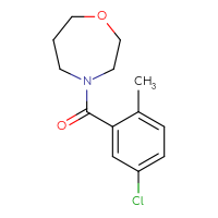 Chemical structure of 4-(5-chloro-2-methylbenzoyl)-1,4-oxazepane - CSSB00081822728
