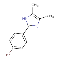 Chemical structure of 2-(4-bromophenyl)-4,5-dimethyl-1H-imidazole - CSSB00010214664