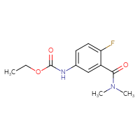 Chemical structure of ethyl N-[3-(dimethylcarbamoyl)-4-fluorophenyl]carbamate - CSSB02002949151