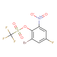 Chemical structure of 2-bromo-4-fluoro-6-nitrophenyl trifluoromethanesulfonate - CSSB00153818391