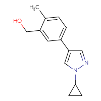 Chemical structure of [5-(1-cyclopropyl-1H-pyrazol-4-yl)-2-methylphenyl]methanol - CSSB06399197026
