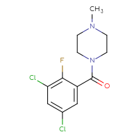 Chemical structure of 1-(3,5-dichloro-2-fluorobenzoyl)-4-methylpiperazine - CSSB02007301245