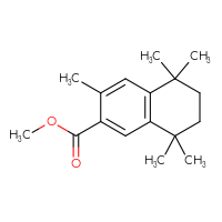 Chemical structure of methyl 3,5,5,8,8-pentamethyl-5,6,7,8-tetrahydronaphthalene-2-carboxylate - CSSB03587252970