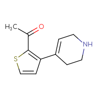 Chemical structure of 1-[3-(1,2,3,6-tetrahydropyridin-4-yl)thiophen-2-yl]ethan-1-one - CSSB00102730734