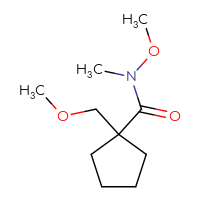 Chemical structure of N-methoxy-1-(methoxymethyl)-N-methylcyclopentane-1-carboxamide - CSSB00118852944