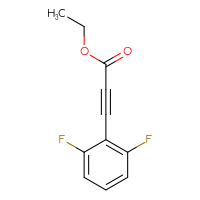 Chemical structure of ethyl 3-(2,6-difluorophenyl)prop-2-ynoate - CSSB00013425097