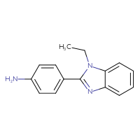 Chemical structure of 4-(1-ethyl-1H-1,3-benzodiazol-2-yl)aniline - CSSB00000389449