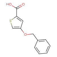 Chemical structure of 4-(benzyloxy)thiophene-2-carboxylic acid - CSSB00012485882