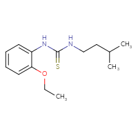Chemical structure of 1-(2-ethoxyphenyl)-3-(3-methylbutyl)thiourea - CSSB01385153218