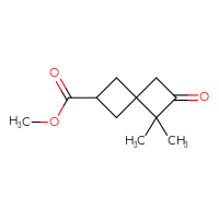 Chemical structure of methyl 5,5-dimethyl-6-oxospiro[3.3]heptane-2-carboxylate - CSSB06655107948