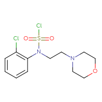 Chemical structure of N-(2-chlorophenyl)-N-[2-(morpholin-4-yl)ethyl]sulfamoyl chloride - CSSB21224772142