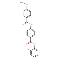 Chemical structure of N-{4-[(2-chlorophenyl)carbamoyl]phenyl}-4-methoxybenzamide - CSSB00121650404