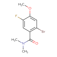 Chemical structure of 2-bromo-5-fluoro-4-methoxy-N,N-dimethylbenzamide - CSSB01150687335