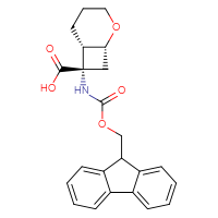Chemical structure of (1R,6S,7S)-7-({[(9H-fluoren-9-yl)methoxy]carbonyl}amino)-2-oxabicyclo[4.2.0]octane-7-carboxylic acid - CSSB03496573596