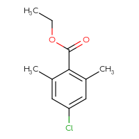 Chemical structure of ethyl 4-chloro-2,6-dimethylbenzoate - CSSB00010233379
