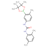 Chemical structure of 3-(2,5-dimethylphenyl)-1-[4-methyl-3-(4,4,5,5-tetramethyl-1,3,2-dioxaborolan-2-yl)phenyl]urea - CSSB21332093749