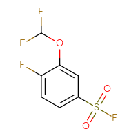 Chemical structure of 3-(difluoromethoxy)-4-fluorobenzene-1-sulfonyl fluoride - CSSB00135374190