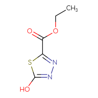 Chemical structure of ethyl 5-hydroxy-1,3,4-thiadiazole-2-carboxylate - CSSB00012791394