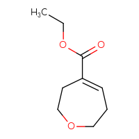 Chemical structure of ethyl 2,3,6,7-tetrahydrooxepine-4-carboxylate - CSSB00015907545