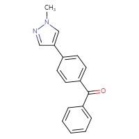 Chemical structure of 4-(4-benzoylphenyl)-1-methyl-1H-pyrazole - CSSB01430193663