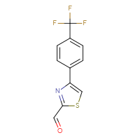 Chemical structure of 4-[4-(trifluoromethyl)phenyl]-1,3-thiazole-2-carbaldehyde - CSSB00005700462
