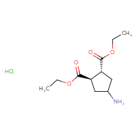 Chemical structure of 1,2-diethyl (1R,2R)-4-aminocyclopentane-1,2-dicarboxylate hydrochloride - CSSB03496528763