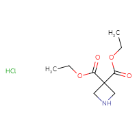 Chemical structure of 3,3-diethyl azetidine-3,3-dicarboxylate hydrochloride - CSSB00160572556