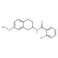 Chemical structure of 2-bromo-N-(7-methoxy-1,2,3,4-tetrahydronaphthalen-2-yl)benzamide - CSSB02930050539