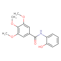 Chemical structure of N-(2-hydroxyphenyl)-3,4,5-trimethoxybenzamide - CSSB00046186587