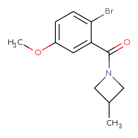 Chemical structure of 1-(2-bromo-5-methoxybenzoyl)-3-methylazetidine - CSSB00024023922