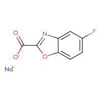 Chemical structure of sodium 5-fluoro-1,3-benzoxazole-2-carboxylate - CSSB00161150733