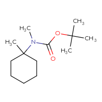 Chemical structure of tert-butyl N-methyl-N-(1-methylcyclohexyl)carbamate - CSSB00116455137