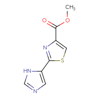 Chemical structure of methyl 2-(1H-imidazol-5-yl)-1,3-thiazole-4-carboxylate - CSSB00047731608