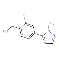 Chemical structure of [2-fluoro-4-(1-methyl-1H-1,2,4-triazol-5-yl)phenyl]methanol - CSSB00016842586