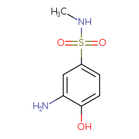 Chemical structure of 3-amino-4-hydroxy-N-methylbenzene-1-sulfonamide - CSSB00000732981