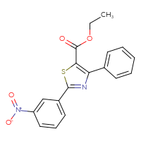 Chemical structure of ethyl 2-(3-nitrophenyl)-4-phenyl-1,3-thiazole-5-carboxylate - CSSB00161153251