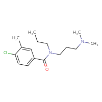 Chemical structure of 4-chloro-N-[3-(dimethylamino)propyl]-3-methyl-N-propylbenzamide - CSSB02037559105
