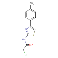 Chemical structure of 2-chloro-N-[4-(4-methylphenyl)-1,3-thiazol-2-yl]acetamide - CSSB00000261076