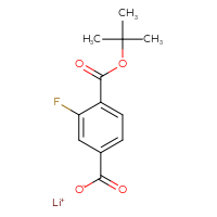 Chemical structure of lithium(1+) 4-[(tert-butoxy)carbonyl]-3-fluorobenzoate - CSSB00137314855