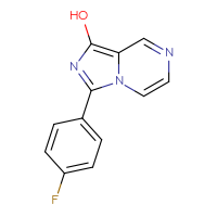 Chemical structure of 3-(4-fluorophenyl)imidazo[1,5-a]pyrazin-1-ol - CSSB20591797940