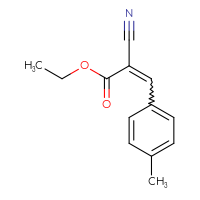 Chemical structure of ethyl 2-cyano-3-(4-methylphenyl)prop-2-enoate - CSSB00000162523