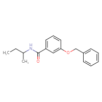 Chemical structure of 3-(benzyloxy)-N-(butan-2-yl)benzamide - CSSB00000152802