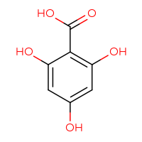 Chemical structure of 2,4,6-trihydroxybenzoic acid - CSSB00000040092