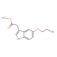 Chemical structure of methyl 2-(5-propoxy-1H-indol-3-yl)acetate - CSSB01377009473